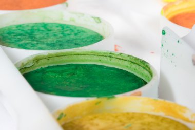 suluboya boya ile sığ dof fotoğrafı yakın ayarla