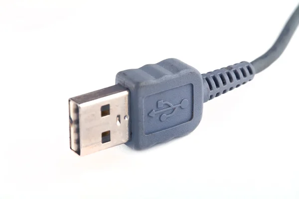 Στούντιο σουτ του usb καλωδίου πάνω από το λευκό φόντο — Φωτογραφία Αρχείου