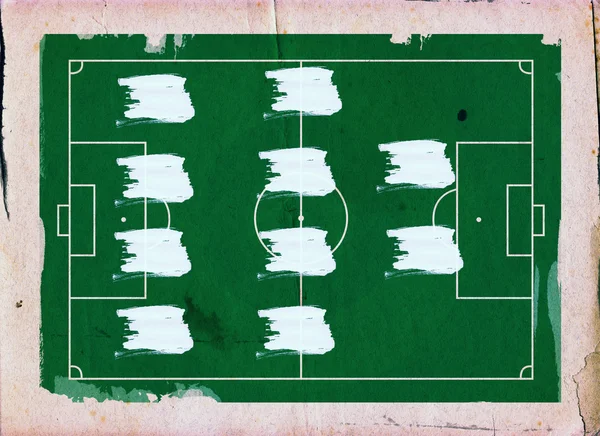 足球，足球，球场的垃圾风格llustration — 图库照片