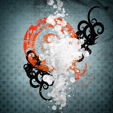 Grunge sanat tarzı renkli arka plan dijital dokulu