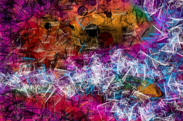 Grunge art style colorato strutturato astratto sfondo digitale — Foto Stock