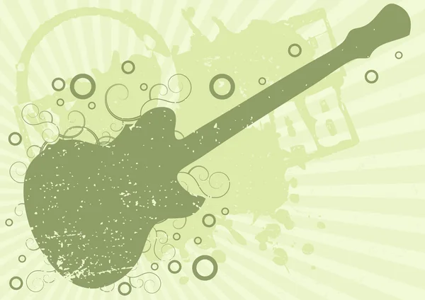 Grunge gitaar achtergrond — Stockvector