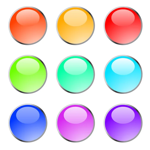 Glossy web buttons — Stock Vector