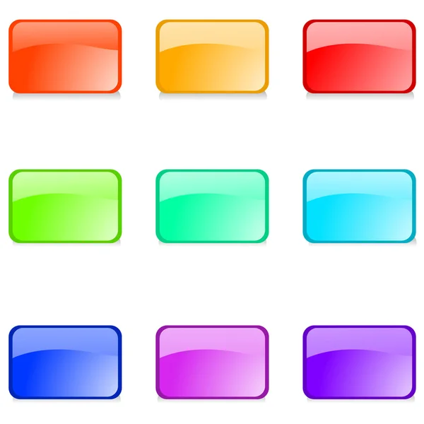 Glossy web buttons — Stock Vector