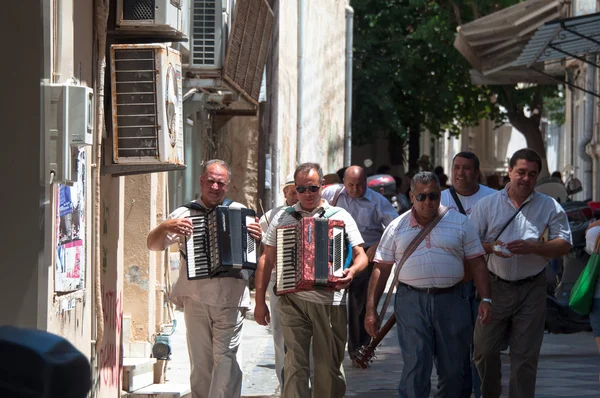 Musiciens de rue grecs — Photo