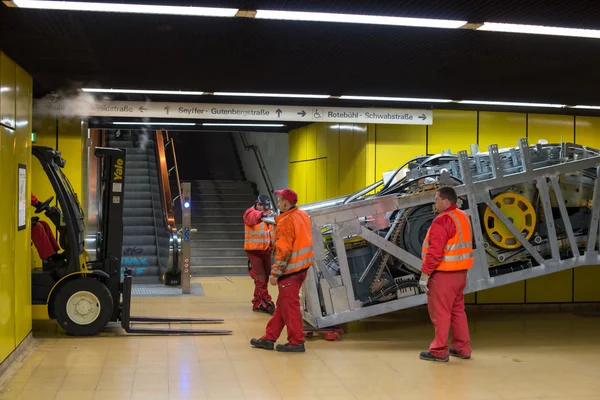 Escalator construction works — Stock Photo, Image