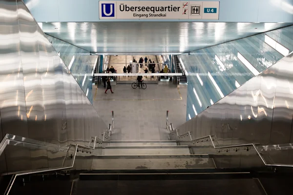 New Hafencity station in Hamburg Stock Image