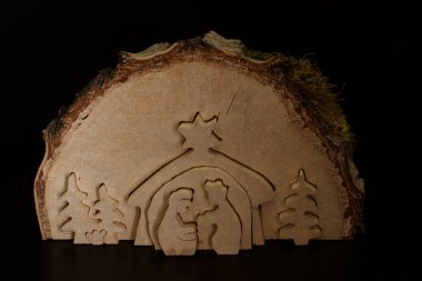 Christmas crib. nativity scene clipart