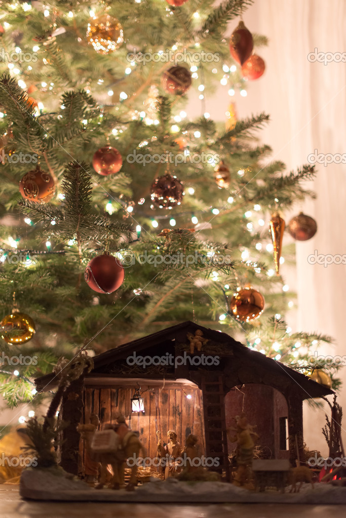 Christmas Tree With Crib Stock Photo by ©franky242 19612669