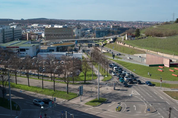 Intersection de Pragsattel à Stuttgart, Allemagne — Photo