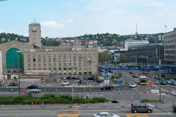 İnşaat işleri Stuttgart 21 Panoraması — Stok fotoğraf