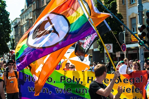 Piraten Partei (pirate party) is participating on Christopher Street Day — Stock Photo, Image