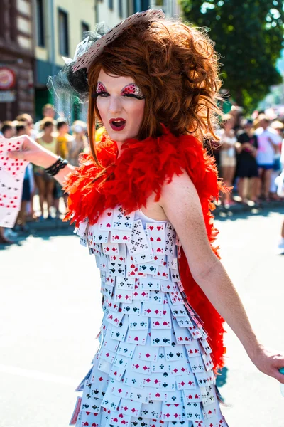 Nádherná účastník christopher street Day — Stock fotografie