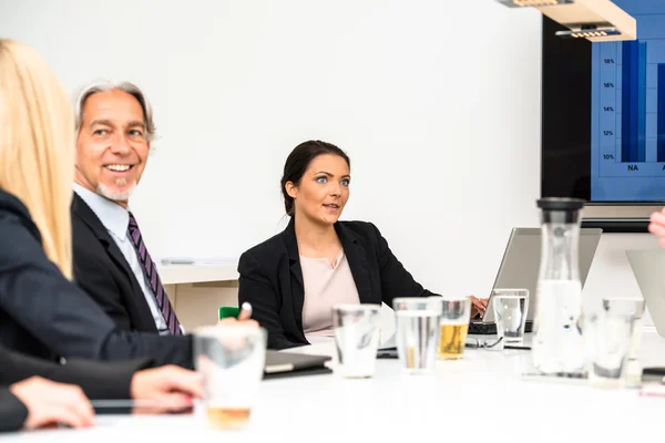 Mixed group in business meeting — Stock Photo, Image