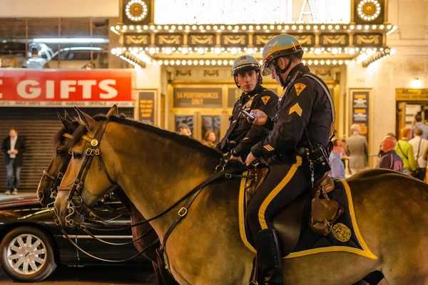 New york polis at sırtında — Stok fotoğraf