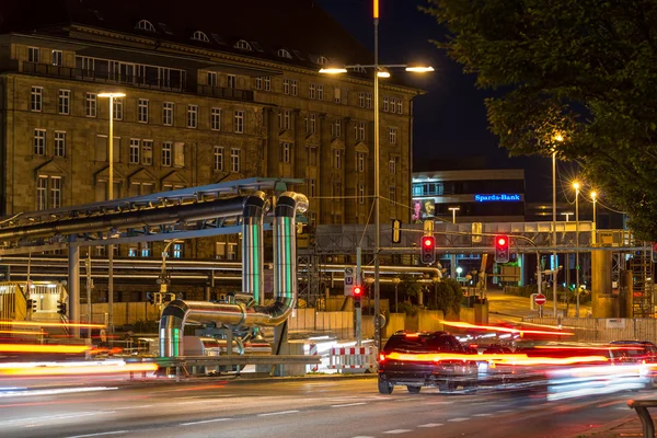 Construction site of Stuttgart 21 at night — Stock Photo, Image