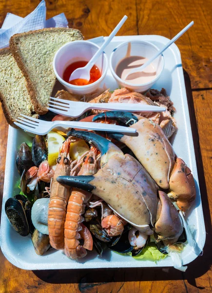 Mixed seafood plate — Stock Photo, Image