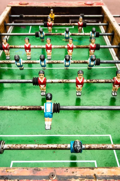 Old table soccer game — Stock Photo, Image