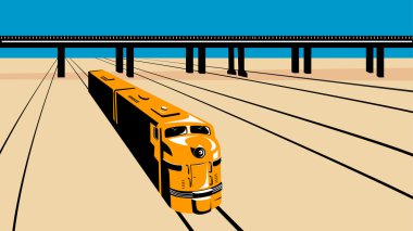 Dizel tren yüksek açı retro