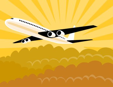 Jumbo Jet Uçak retro