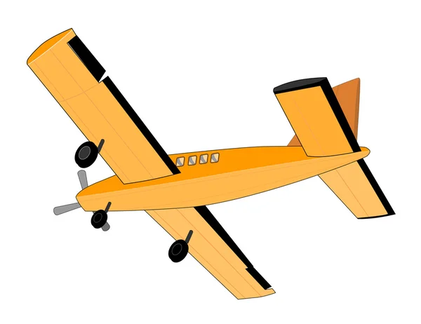 Propeller flygplan retro — Stock vektor