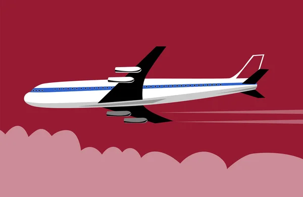 Jumbo Jet Plano retro — Vector de stock