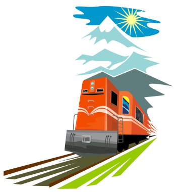 Dizel tren retro