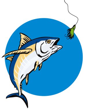 Albacore orkinos balık retro