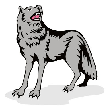vahşi köpek uluyan kurt