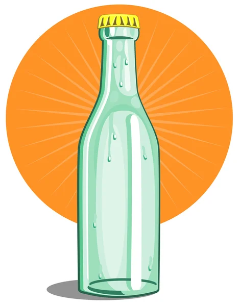 Retro de garrafa de refrigerante — Vetor de Stock