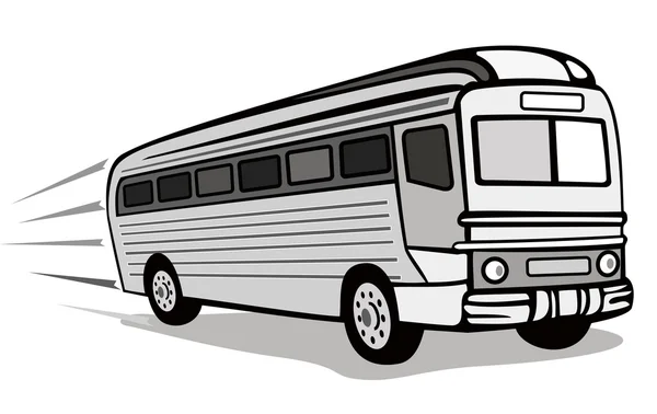 Shuttle Coach Bus Retro — Stock Vector