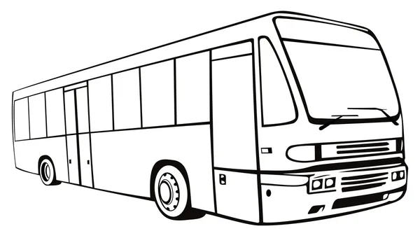 Ônibus treinador ônibus retro — Vetor de Stock