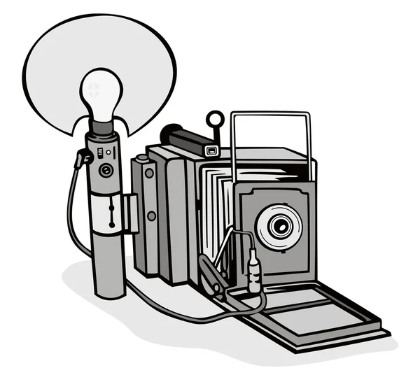 Vintage Camera Flash Bulb — Stock Vector