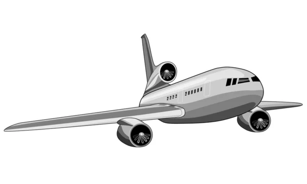 Jumbo jet plane retro — Stock Vector