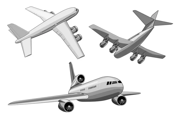 Jumbo Jet Vliegtuig retro — Stockvector