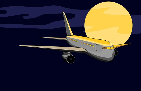 Jumbo Jet Plano retro — Vector de stock