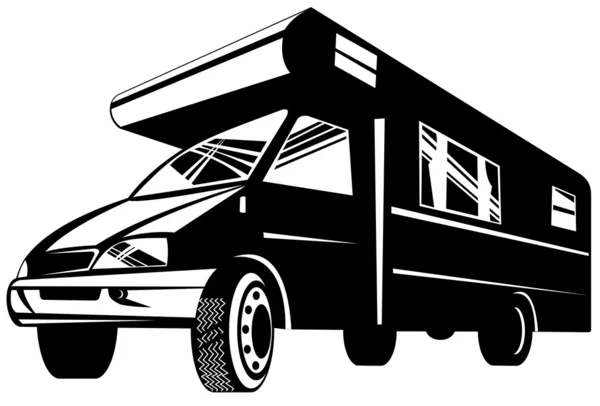 Camper van camper retro — Stockvector