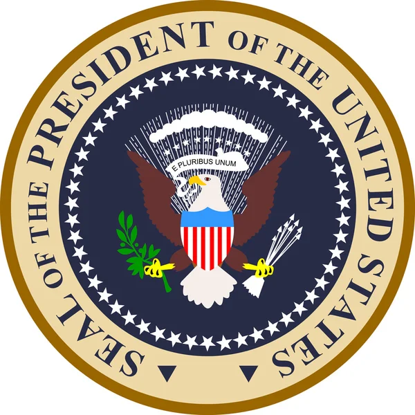 Sello del presidente de los Estados Unidos de América — Vector de stock