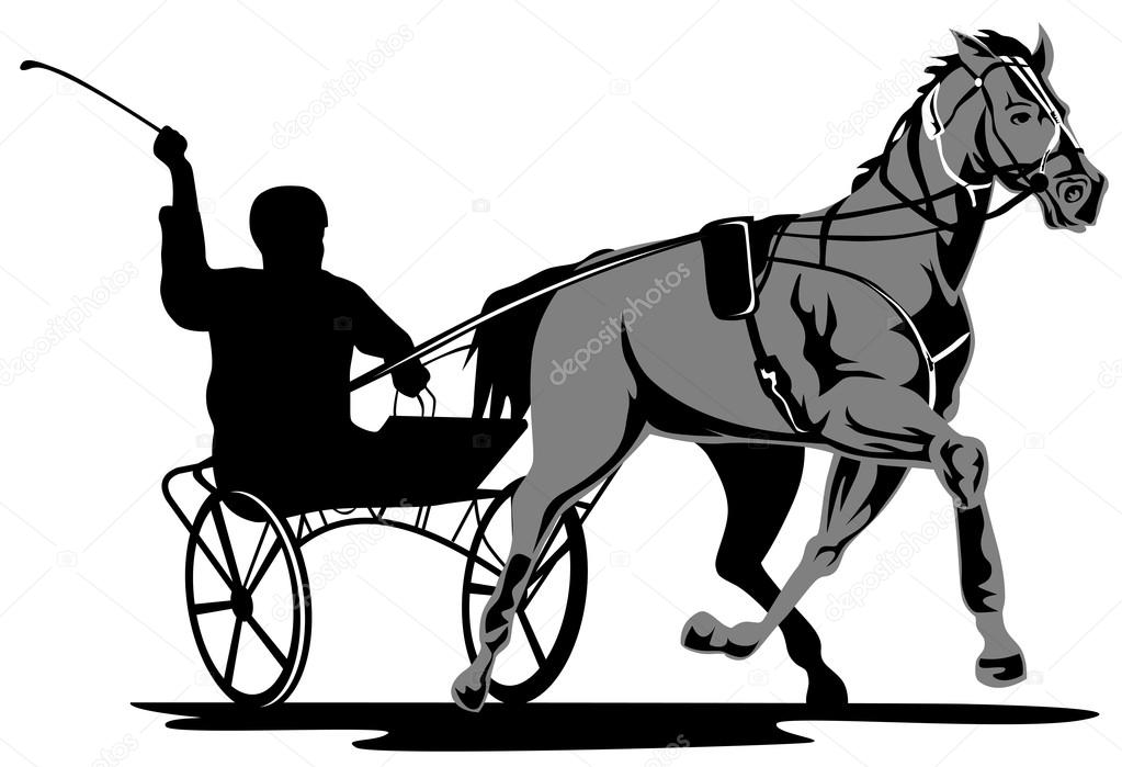 Horse and Jockey Harness Racing