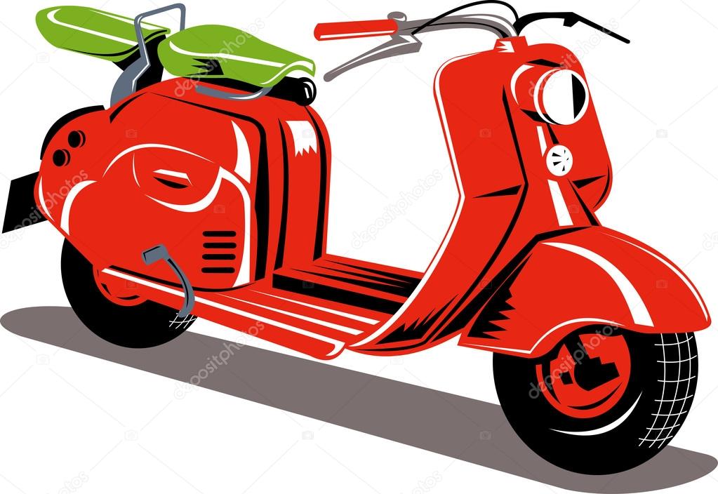 Vintage Motor Scooter Retro Stock Vector Vintage Motor Scooter Retro Stock Vector