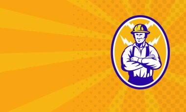 Elektrikçi inşaat işçisi şimşek
