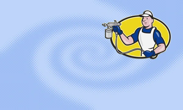 스프레이 화가 살포 총 만화 — 스톡 사진