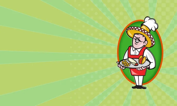 墨西哥厨师做菜板炸玉米饼玉米饼玉米脆片 — 图库照片