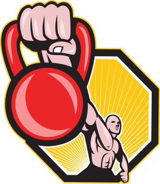 CrossFit eğitim kaldırma kettlebell açık