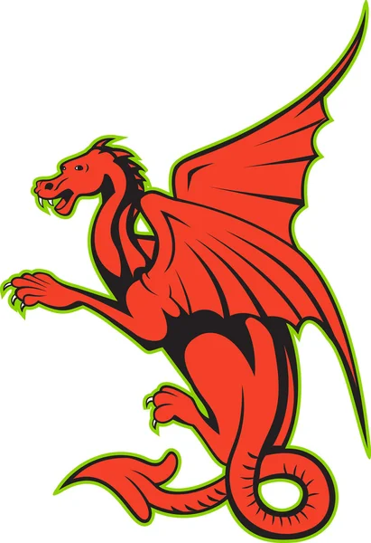 Карикатура на Красного дракона — стоковый вектор