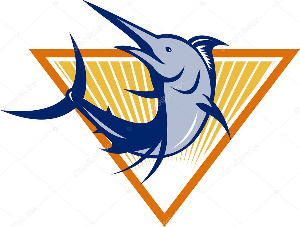 Blue Marlin Jumping Stock Vector Image by ©patrimonio #25287373