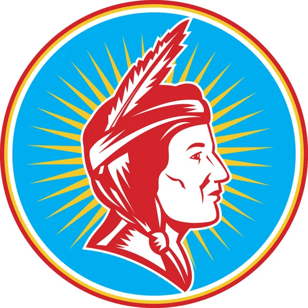Native american indian squaw kobieta — Wektor stockowy