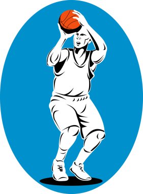 Basketbol oyuncu atış topu