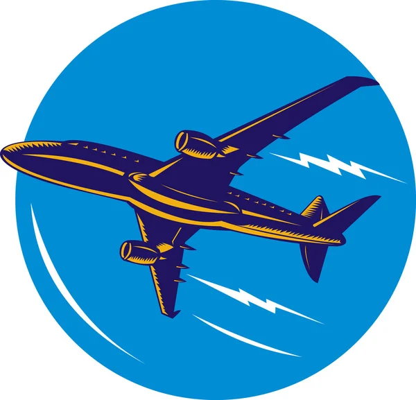 Komerční tryskové letadlo — Stockový vektor