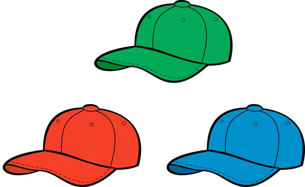 Baseball caps — Stock Vector